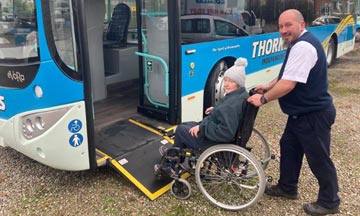 thornes wheelchair bus service selby, google and york