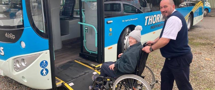 wheelchair accessible busses in selby